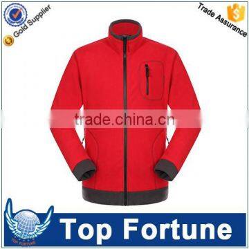 370gsm two-layer micro polar fleece jacket with elastic cuff men,thick polar fleece jacket warm,100% polyester wholesale fleece