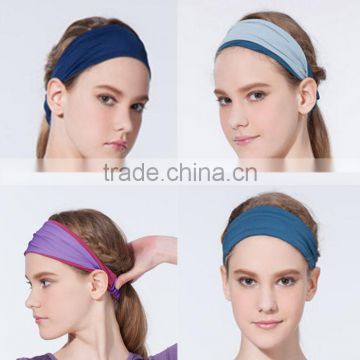 Women stylish 2 tone elastic sport hair band