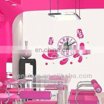 Fashion Waterproof PVC Wall Stickers Clock Modern Design,DIY Designer Artistic Wall Hanging Clocks Mechanism