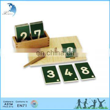 Preschool Wooden Educational Montessori Material EN71 Mathematic Toy Numeral Tracing Boards