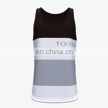 2017 Plain gym mens muscle tank tops sports gym singlets