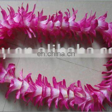 artificial lily flower hawaii lei necklace