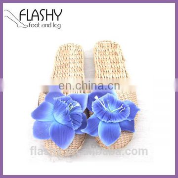 Wholesale 100% Nature Hand-made Straw Shoe Slipper Sandal Raffia Style Slippers