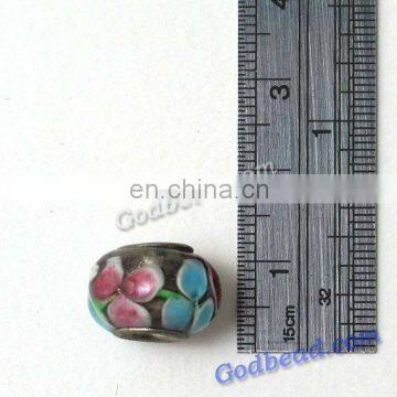 P516 colourful glass bead wholesale handmade murano lampwork glass european beads fit for charm bracelets