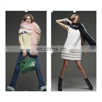 Mongolian Lamb Fur Scarf Bicolor Scarf photo-2