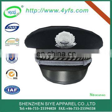 classical design black office uniform cap in China