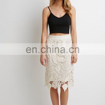 2015 hand Floral Crochet Skirt lace crochet skirt