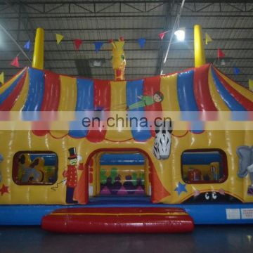 Funny Animal Circus Inflatable Indoor Playground For Kids