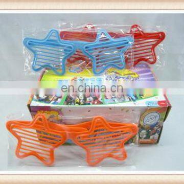 Plastic star spectacles toy, kids crazy party goofy glasses toy