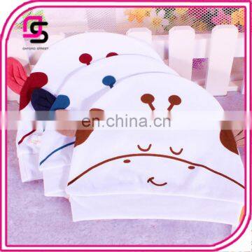 Hot selling combed cotton baby cute cow pattern hat