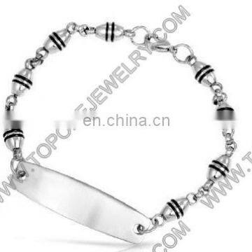 wholesale latest unique design bracelet stainless steel jewelry engravable bracelet