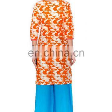 Designer Jaipuri Print Kurtis Hand Work Round Neck Short Length Wholesaler India photo-2