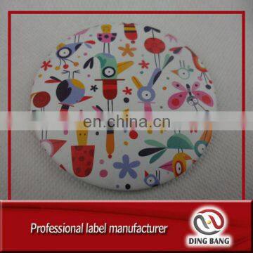 Factory Stock Items Various Design Promotion Use Custom Made Single Side Small Pocket Printed Tin Mirror