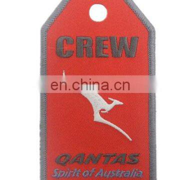 fashionable embroidery luggage tag/customer design/hot sale and cheap embroidery luggage tag