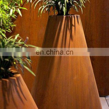 High Quality Corten Steel planters box flower pots