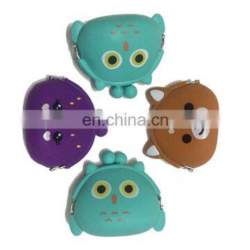 Customized Women Gentle Cartoon Piggy Coin Bank Case Metal Clip Silicone Wallet Purse photo-5