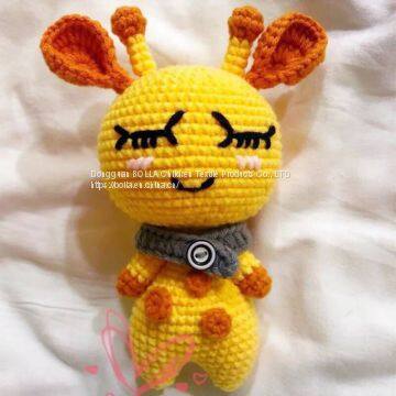 Wholesales Baby Crochet Aaimal Toys 100% Handmade Knitted Bunny Dog Bear Toy photo-3