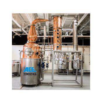 Red Copper Alcohol Reflux Distillation Equipment Flask Column Distiller