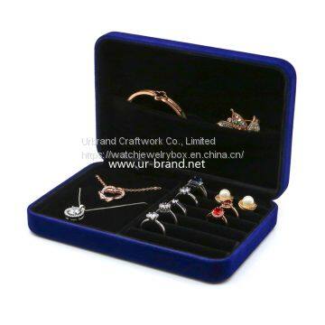 Velvet Jewelry Box Storage Box High-end Exquisite Earrings Ring Bracelet Necklace Simple Portable Small Jewelry Box photo-3
