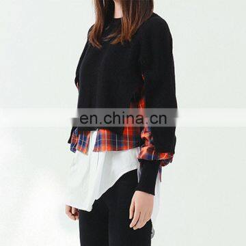 TWOTWINSTYLE Female Sweaters Patchwork Long Sleeve High Waist FASHION photo-4