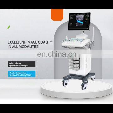 MY-A028G 2020 hot selling medical instrument 128 element cheap trolley ultrasound scan machine doppler