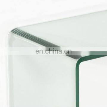 hot sale modern type 12mm 15mmarch glass coffee table