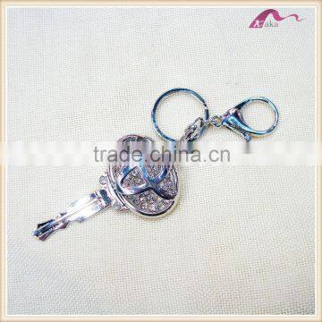 Wholesale Crystal Key Shape Keychain With Car Logo