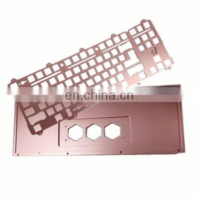 Brass Weight Polycarbonate Pink/Green/Purple Frosted Sandblasting Keyboard Case Manufacturer Aluminum Keyboard