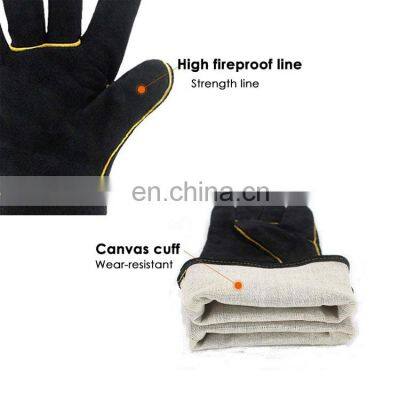 Cow Split Leather Kitchen Stove Cooking Baking Grill BBQ Heat Puncture Resistant Welding Gloves