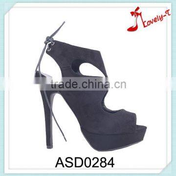 sexy suede back closure slingback d'orsay peep toe high stiletto heel party shoes