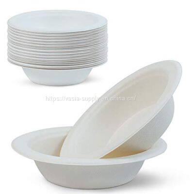 Disposable tableware biodegradable environmentally friendly compostable bagasse bowls