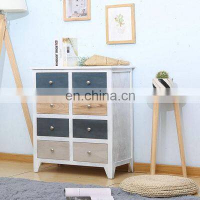 Simple Modern Colorful Wood Chest of Drawers Assembled Living Room Cabinet photo-3