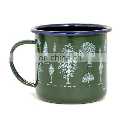 High quality customized personalized classic sublimation iron enamel personalized mug for drink