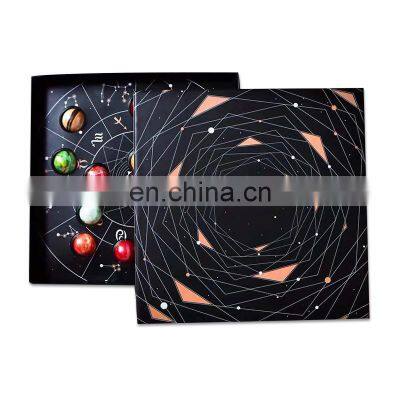 European Union Standards Acrylic Tray Rigid Cardboard Chocolate Box With Clear Lid