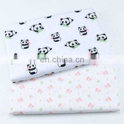 Cartoon panda small floral printing fabric wholesale kindergarten baby bed products neonatal bag cotton fabric