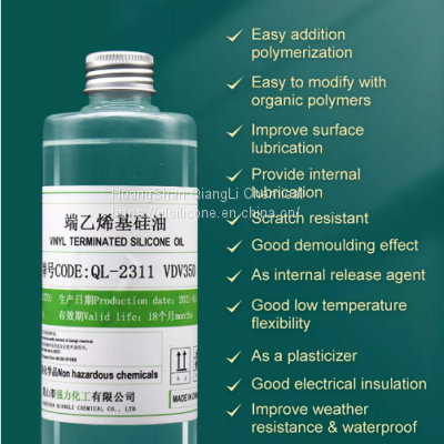 QIANGLI factory produces high-purity end vinyl silicone oil for the production of high-temperature HTV 500CPS