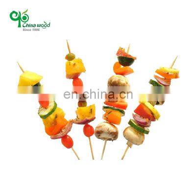 Yada Wholesale Biodegradable Disposable  Camping Bamboo Wooden BBQ Skewers Meat Tool Barbecue