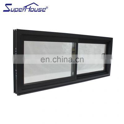 Superhouse black/white  aluminum sliding window bullet proof Double toughened/tempered glazing Single toughened/tempered glazing