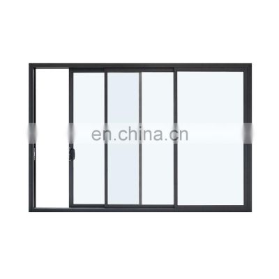 Soundproof safe slide exterior aluminium double glass sliding door with hurricane proof