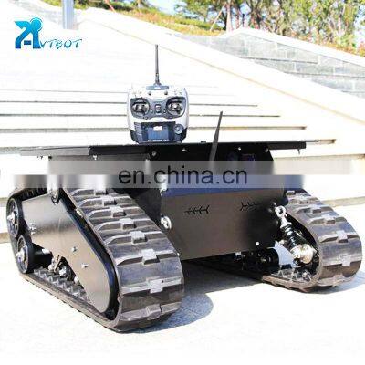 self propelled rubber track undercarriage for robot equipment