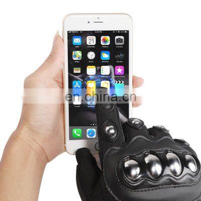 Touch Screen Full Finger Black Antislip Outdoor Other Sports Motorbike Motorcycle Racing Gloves photo-3