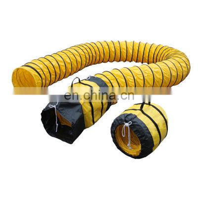 Fire Resistant Waterproof PVC Air Ventilation Flexible Duct / Airport Or Tunnel Ventilation Tube 0.4mm - 0.6mm