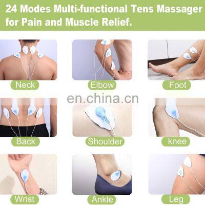 Dual Channel TENS EMS Unit 24 Modes Muscle Stimulator for Pain Relief Therapy, Electronic Pulse Massager Muscle Massager photo-3