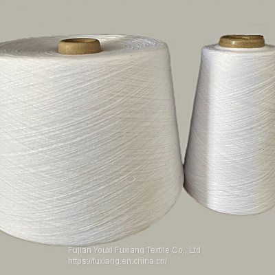 100% Virgin Polyester Ring Spun Titanium White /Extra White Yarn