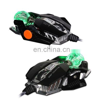 Wired mechanical game mouse USB macro cool luminous crystal ball aggravating LOL eating chicken pressure gun