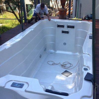 Ponfit Spa With 1 Lounge Luxury Swimming Spa Hot Tub Combo Hydro Spa Pool photo-4