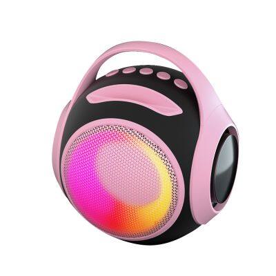 wholesale Portable ktv speaker  wireless stereo party box wireless microphone 20w speaker  portable RGB karaoke party speaker