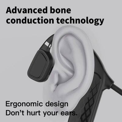Bone Conduction Headphones BT5.0 Wireless Wear Open Ear Hook Light Weight Sports Earphone