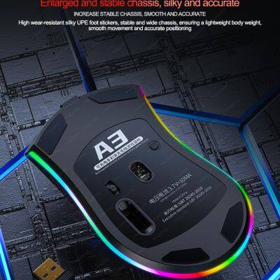 New Product Ideas A3 RGB Wireless Mouse Rechargeable Keys Are Silent Vertical Mouse 2.4ghz Wireless Optical Mice photo-5