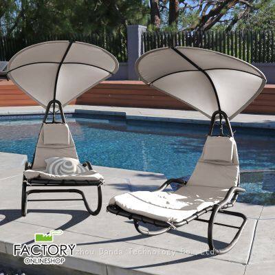 Grey Color Outdoor Modern Design Rocking Chair Indoor/Outdoor Leisure Swing Hanging Chair